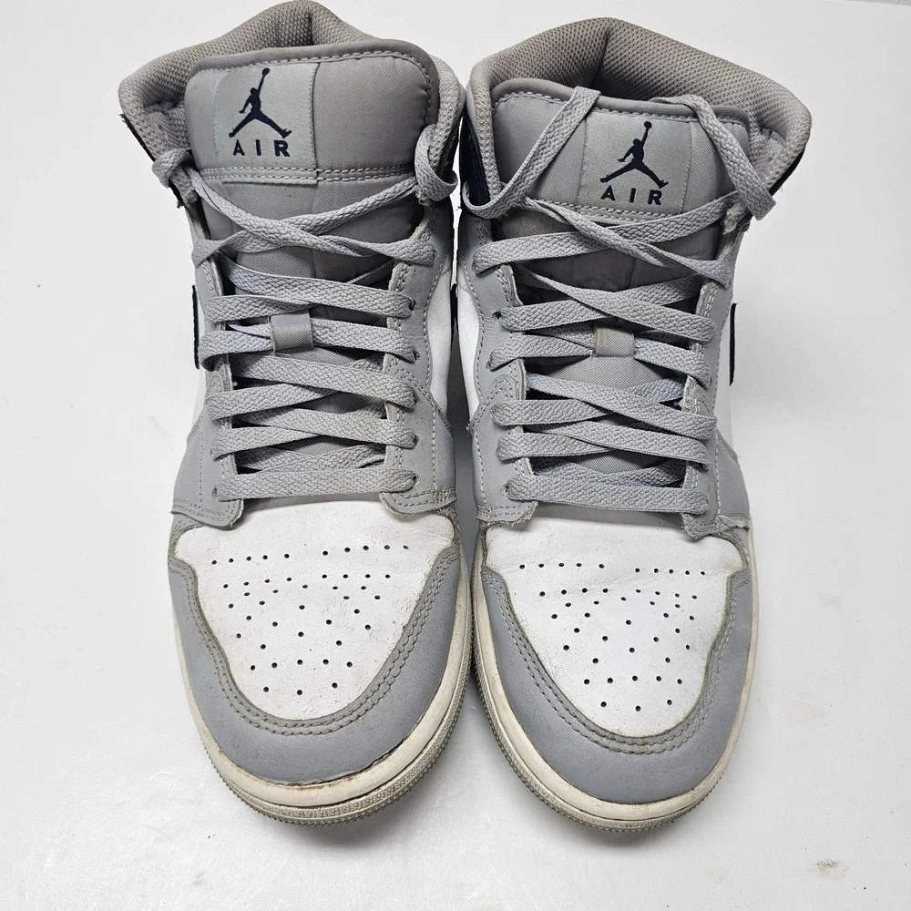 Nike Air Jordan 1 Mid Retro High OG Mens Sz 9.5 DQ8426-104 Wolf Grey White Navy
